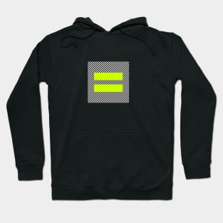 Checkerboard Equality neon yellow Hoodie